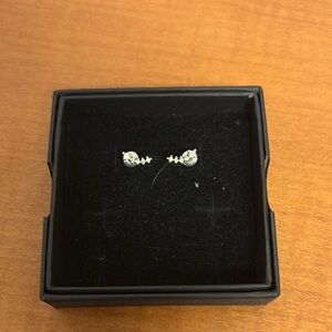 Elegant Gold and Silver Stud Earrings